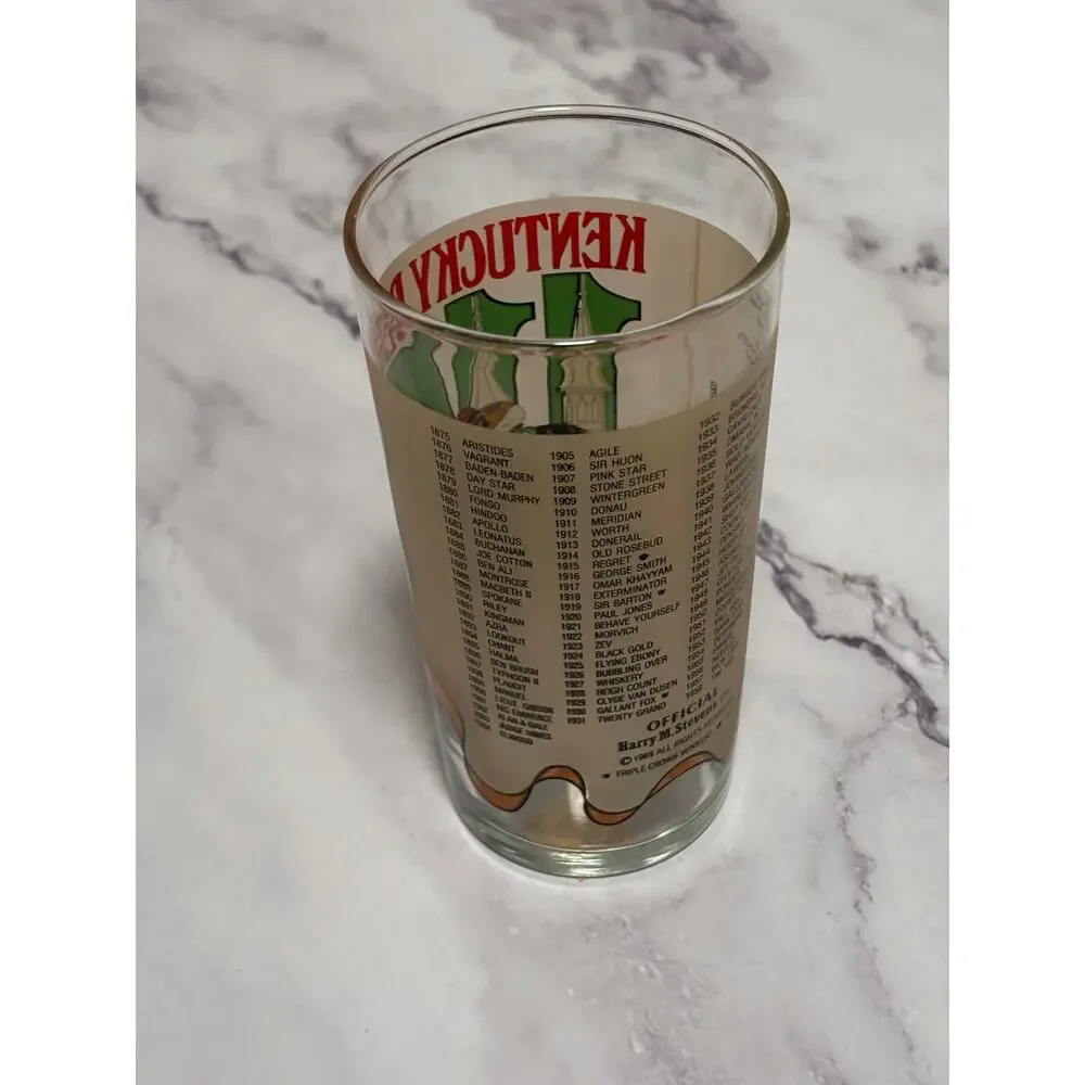 1989 Kentucky Derby Official 115 Churchill Downs Vintage Julep Glass Louisville
